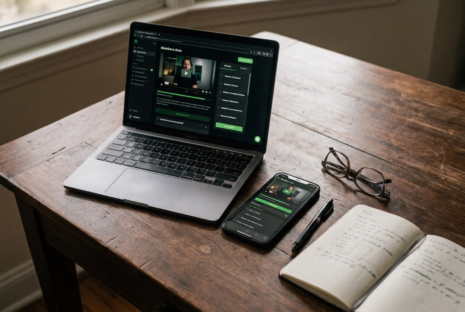 Área de membros da formação online da Capital Upgrade