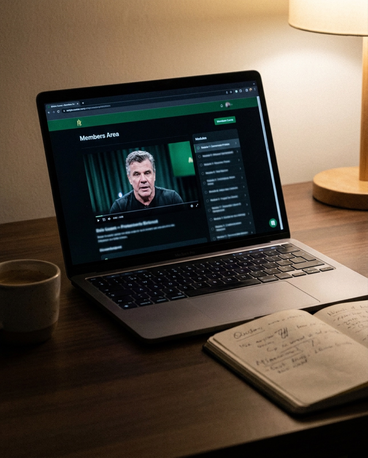 Área de membros da formação online da Capital Upgrade